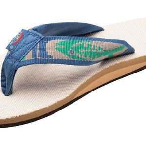 Rainbow Blue and Green Hemp Sandals